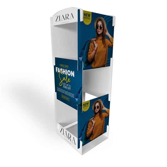 Marketing Cube Tower Stackable Corflute Cubes VividAds Print Room 1500mm H x 580mm W 5mm Corrugated Plastic HD Printed Four Faced Sides