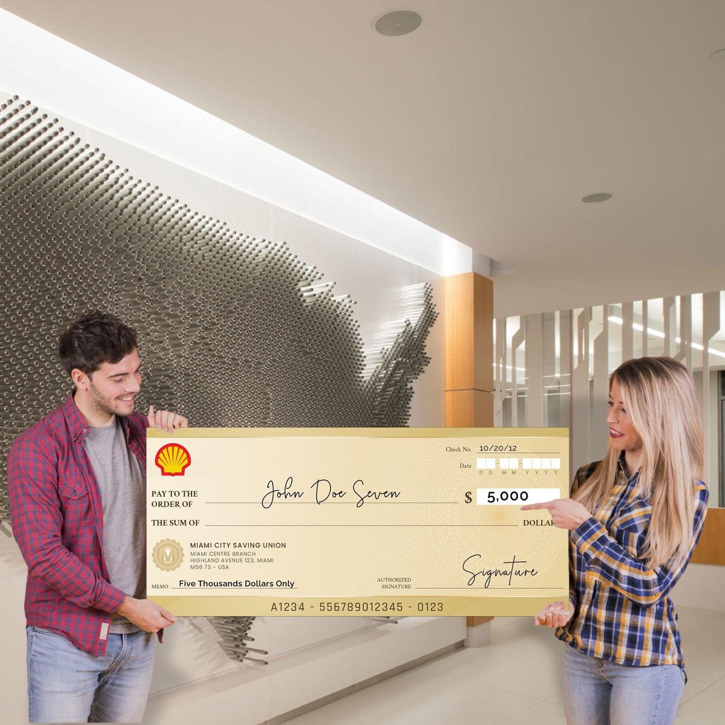 Giant Novelty Cheques Rigid Signs VividAds Print Room   