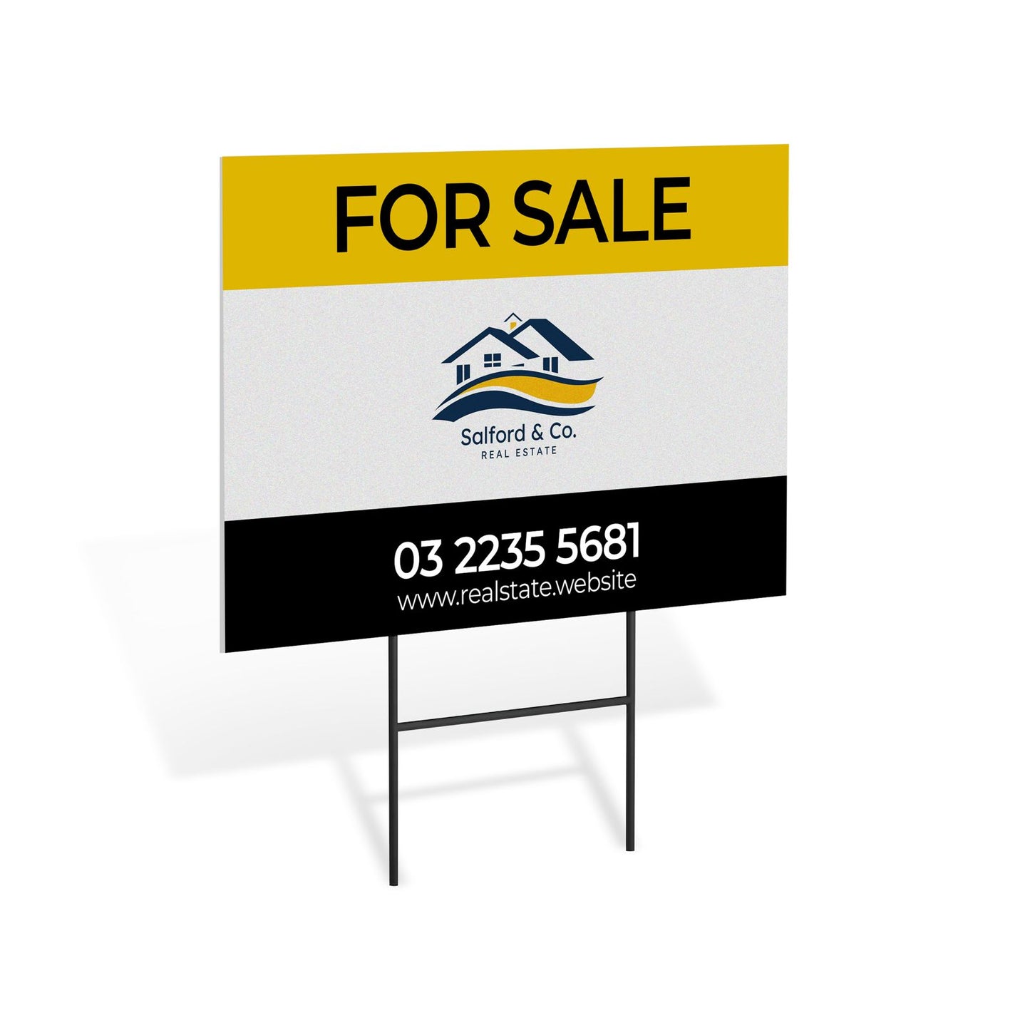 Real Estate Pointer Signs OPEN HOUSE SIGNS VividAds Print Room 600mm W x 450mm H  / Pack of 10 Signs Double Sided STEP STAKES NOT INCLUDED (Sold Separately)