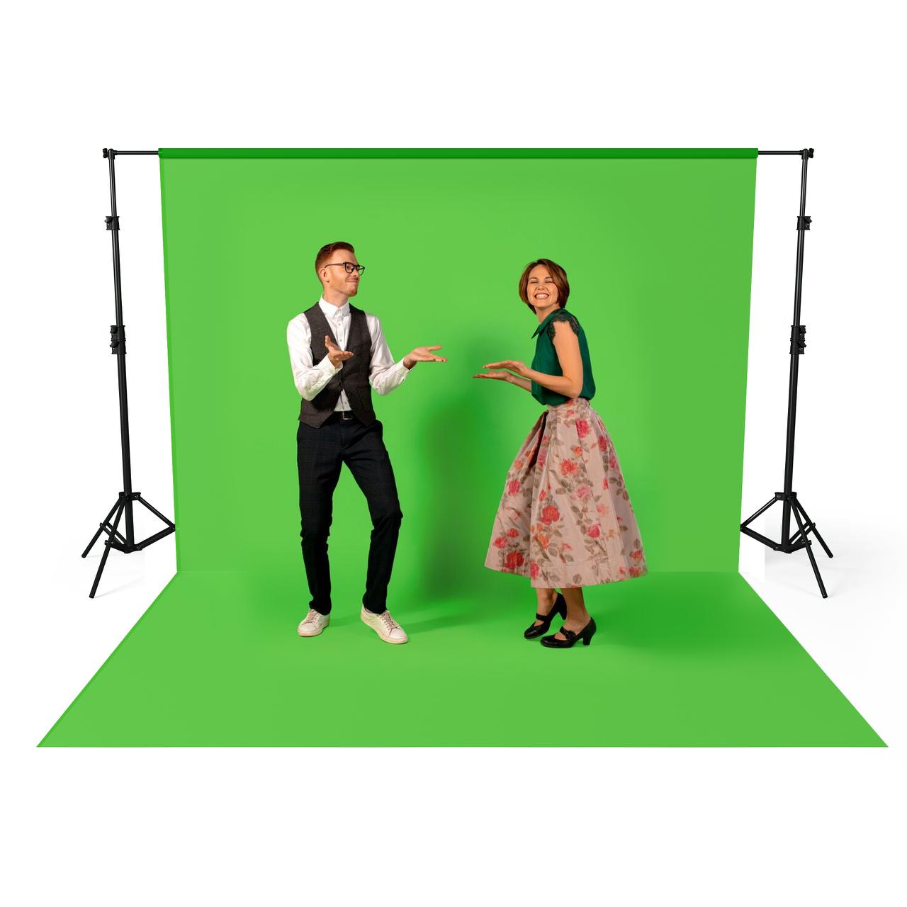 Professional Chroma Key Green Screen Backdrop ( Without Stand ) Fabric Banner VividAds.com.au Default Title  