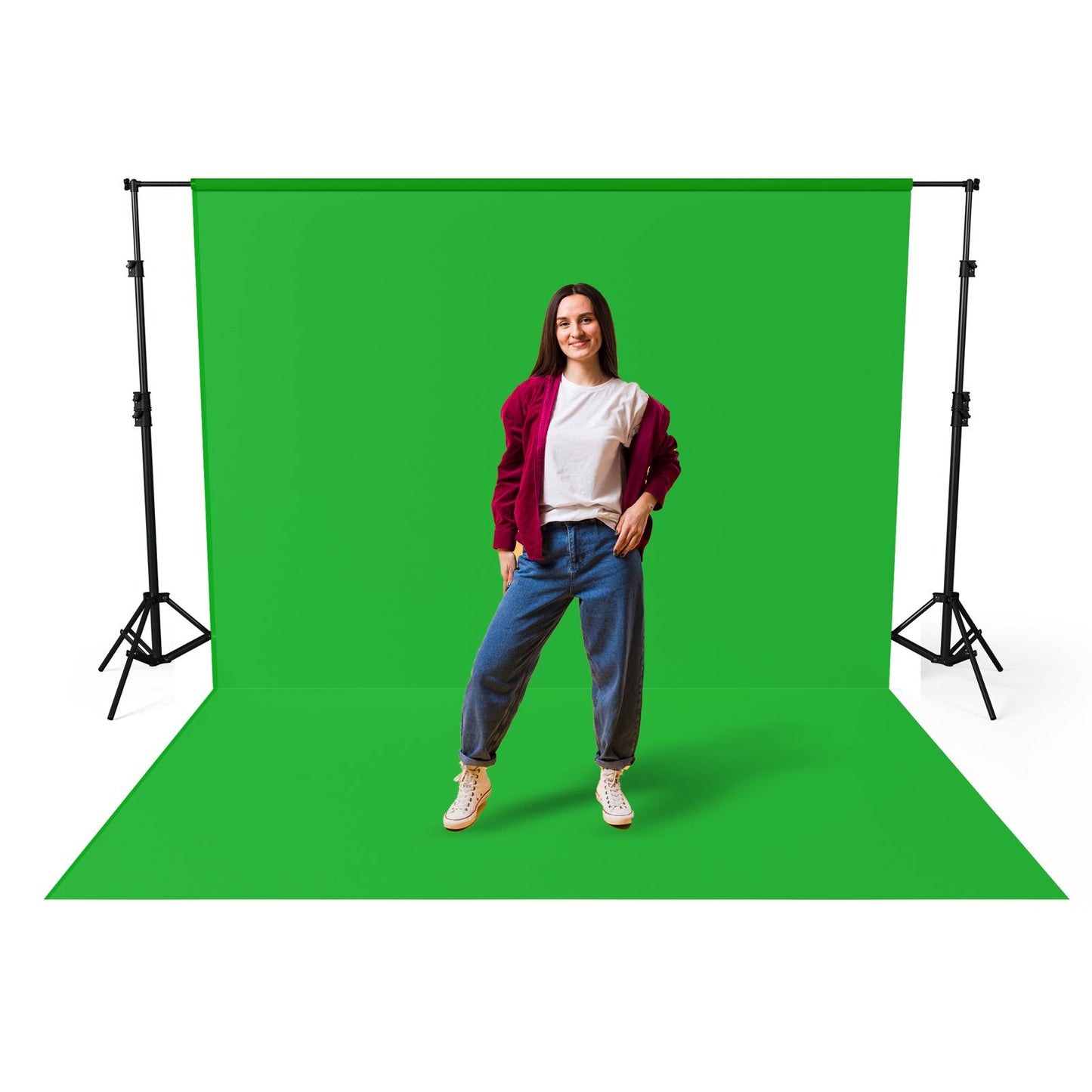 Professional Chroma Key Green Screen Backdrop ( Without Stand ) Fabric Banner VividAds.com.au   