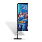 Rectangle Flags Promotional Flags VividAds.com.au Large Pole (4000mm H) Single-sided (Mirror reverse image visible on back) Metal Plate (5kg)