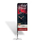 Rectangle Flags Promotional Flags VividAds.com.au Large Pole (4000mm H) Single-sided (Mirror reverse image visible on back) Cross Base with Sand/Water Bag