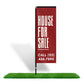 Rectangle Flags Promotional Flags VividAds.com.au Large Pole (4000mm H) Single-sided (Mirror reverse image visible on back) Ground Spike