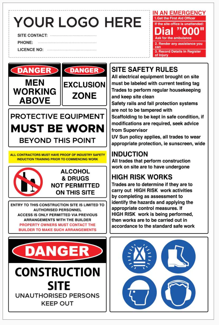 Building Construction Safety Signs Rigid Signs VividAds Print Room