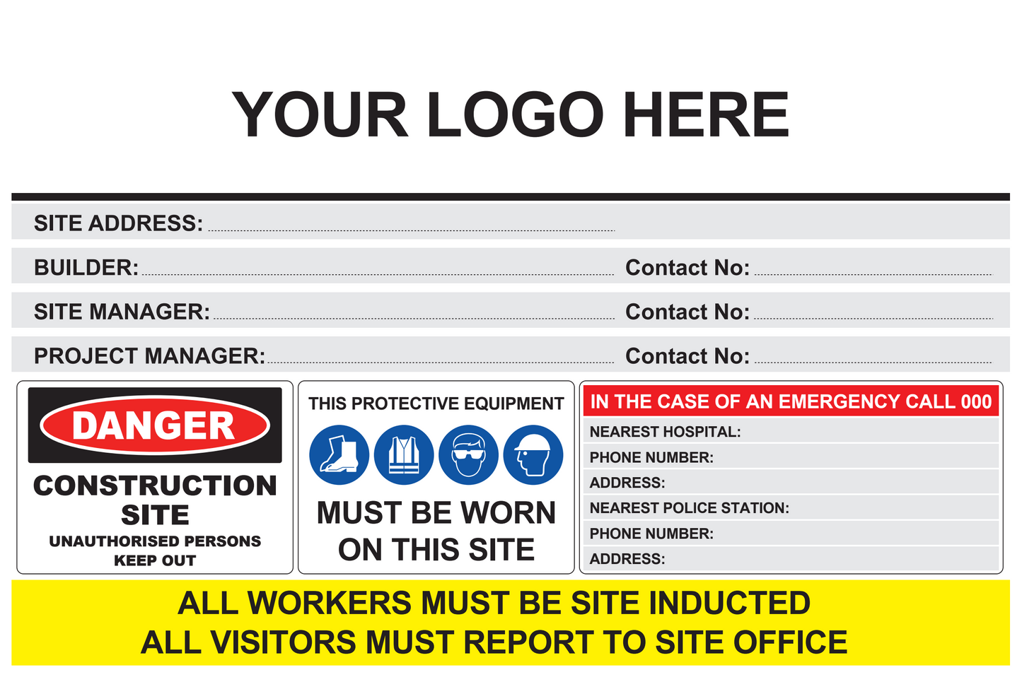 Building Construction Safety Signs Rigid Signs VividAds Print Room