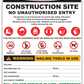 Building Construction Safety Signs Rigid Signs VividAds Print Room 10 x 800mm W x 1200mm H Corrugated Plastic - 5mm No Eyelets