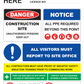 Building Construction Safety Signs Rigid Signs VividAds Print Room 100 x 600mm W x 900mm H Corrugated Plastic - 5mm No Eyelets