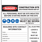 Building Construction Safety Signs Rigid Signs VividAds Print Room 25 x 600mm W x 900mm H Corrugated Plastic - 5mm No Eyelets