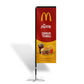 Rectangle Flags Promotional Flags VividAds.com.au Medium (2500mm H) Single-sided (Mirror reverse image visible on back) Cross Base with Sand/Water Bag