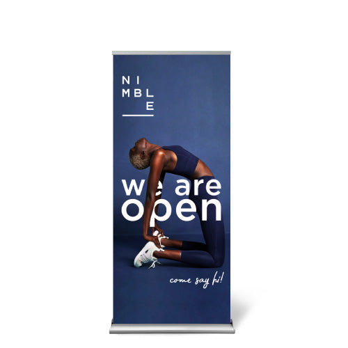 Premium Pull Up Banners Pull Up Banners VividAds Print Room Frame + Graphic + Carry Bag 850mm W x 2050mm H Silver