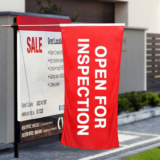 Real Estate Hanging Flags Promotional Flags VividAds.com.au   